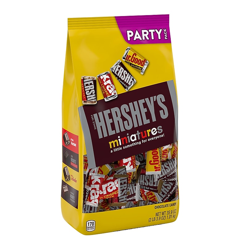 Hershey's Miniatures Assorted Chocolate Candy Party Pack, 35.9 oz (HEC21458) image 1