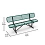 Flash Furniture Sigrid Steel 3-Seat Outdoor Bench, Green (SLFAG4HUT2H48LG)~#|#~4A7CDDB3-D34E-4CB3-B05B41183230A464_sc7