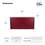 Viva Comfort 24'' H x 48" L Wood Double Door Wall-Mounted Medical Cabinet, 2-Doors, Claret (902WALL48GRYCL)~#|#~4A8B4D4C-BCC8-4D0C-9AE8CB4A7601BACF_sc7