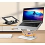 Uncaged Ergonomics 10.2" x 10" Metal Swivel Laptop Stand 2.0, Silver  (SLS-Silver)~#|#~4A973719-8102-4A64-91C0230DE3DB2E52_sc7