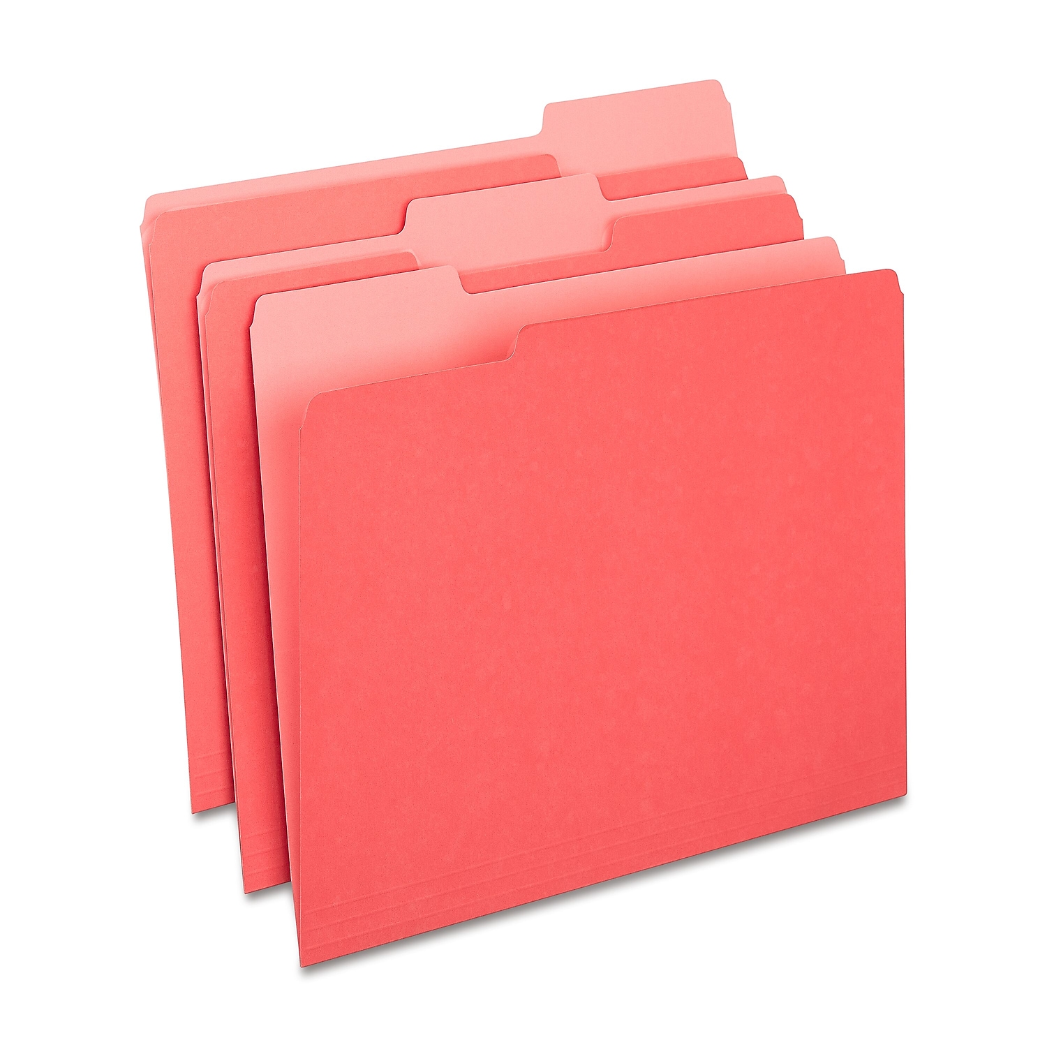 MyOfficeInnovations Colored Top-Tab File Folders 3 Tab Red Letter Size 24/Pack