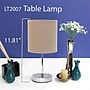 Simple Designs Chrome 11.81" LED Table Lamp, Grey, 2/Pack (LT2007-GRY-2PK)~#|#~4A9B78FF-662E-4EC3-A6984085788280FD_sc7