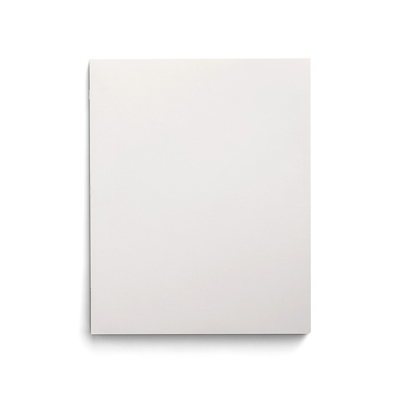 Staples Smooth 2-Pocket Paper Folder with Fasteners, White, 25/Box (50778/27545-CC) image 1