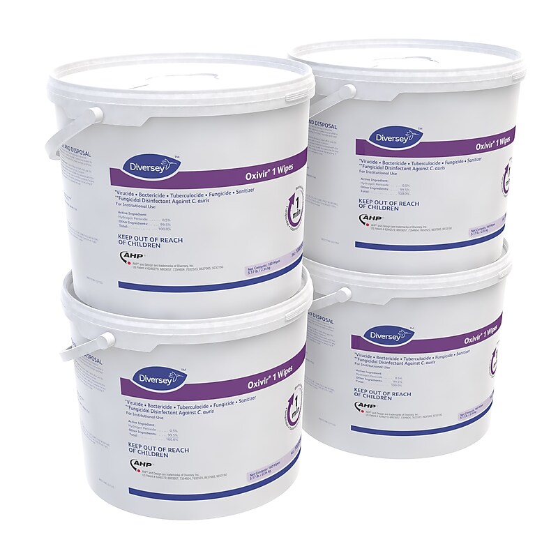 Oxivir Disinfecting Wipes, 160 Wipes/Container, 4/Carton (100850924) image 1
