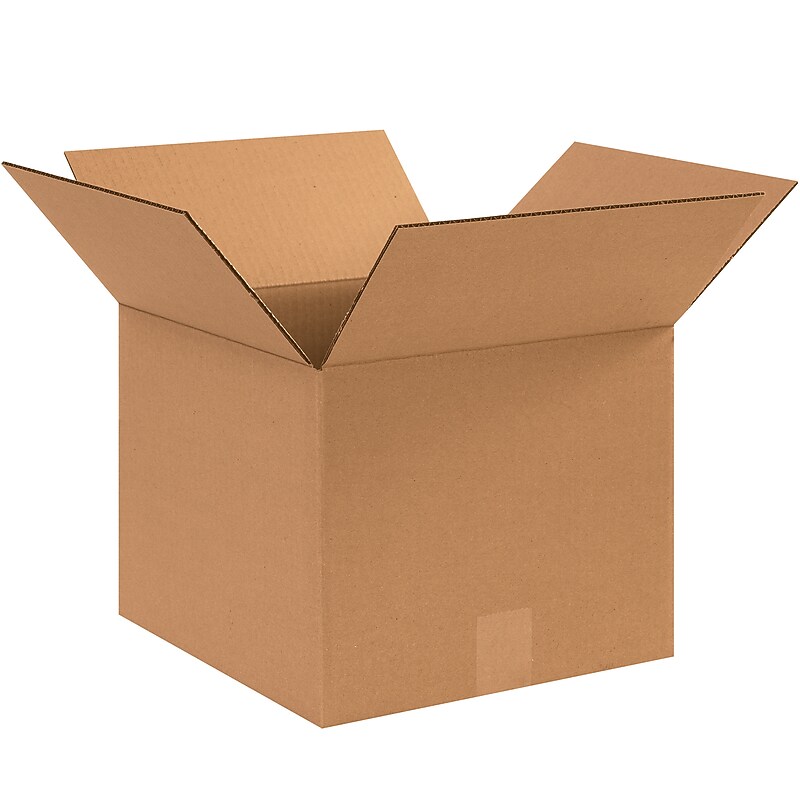 12" x 12" x 10" Shipping Boxes, 32 ECT, 25/Pack (121210) image 1