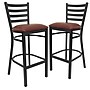 Flash Furniture HERCULES Traditional Metal Ladder Back Restaurant Barstool, Black/Burgundy, 2-Pieces/Pack (2XUDG697BBARBRV)~#|#~4AA6631D-17A7-45F4-8FA980F934E4C4A2_sc7