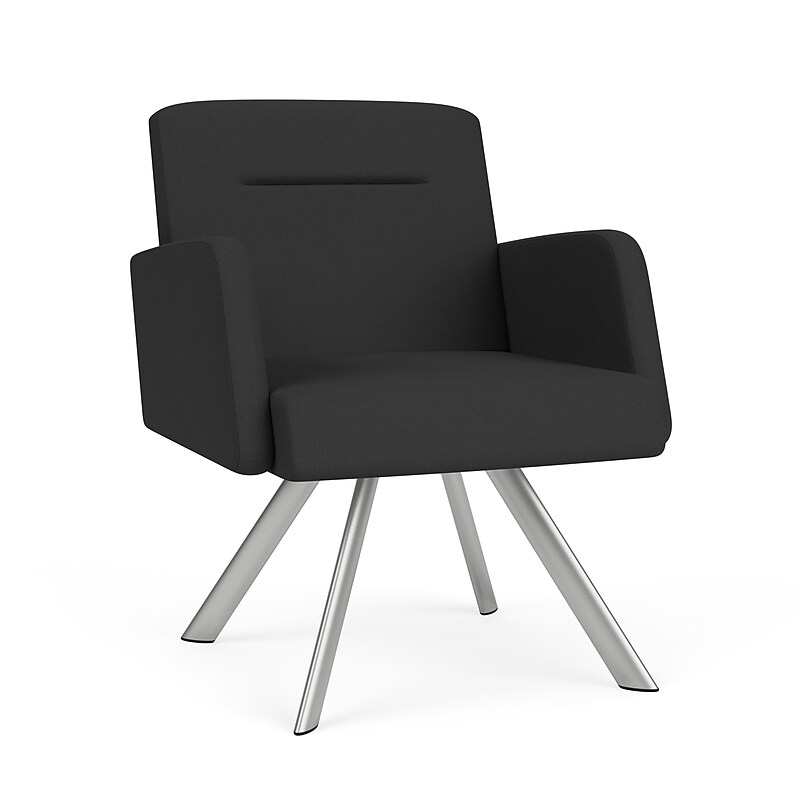 Lesro Willow Fabric Lounge Chair, Open House Graphite/Silver (WL1101.SSV-01OHGP) image 1
