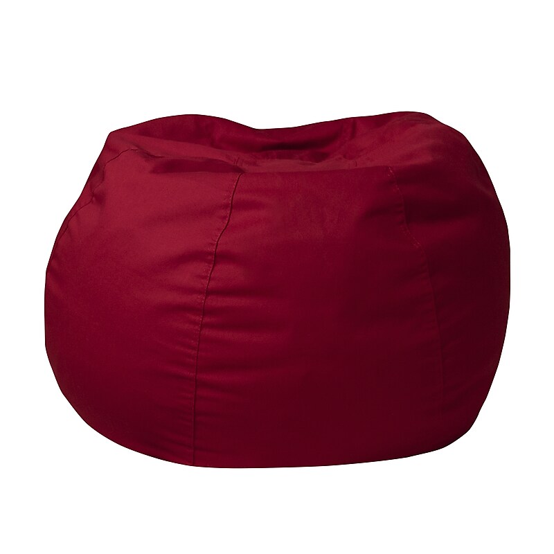 Flash Furniture Cotton Twill Bean Bag Chair, Red (DGBEANSMSLDRD) image 1
