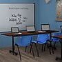 Regency Kobe 84" Flip Top Mobile Training Table- Cherry & 3 'M' Stack Chairs- Blue~#|#~4AA9B53E-376C-4EBD-B37F46A253DE16CF_sc7