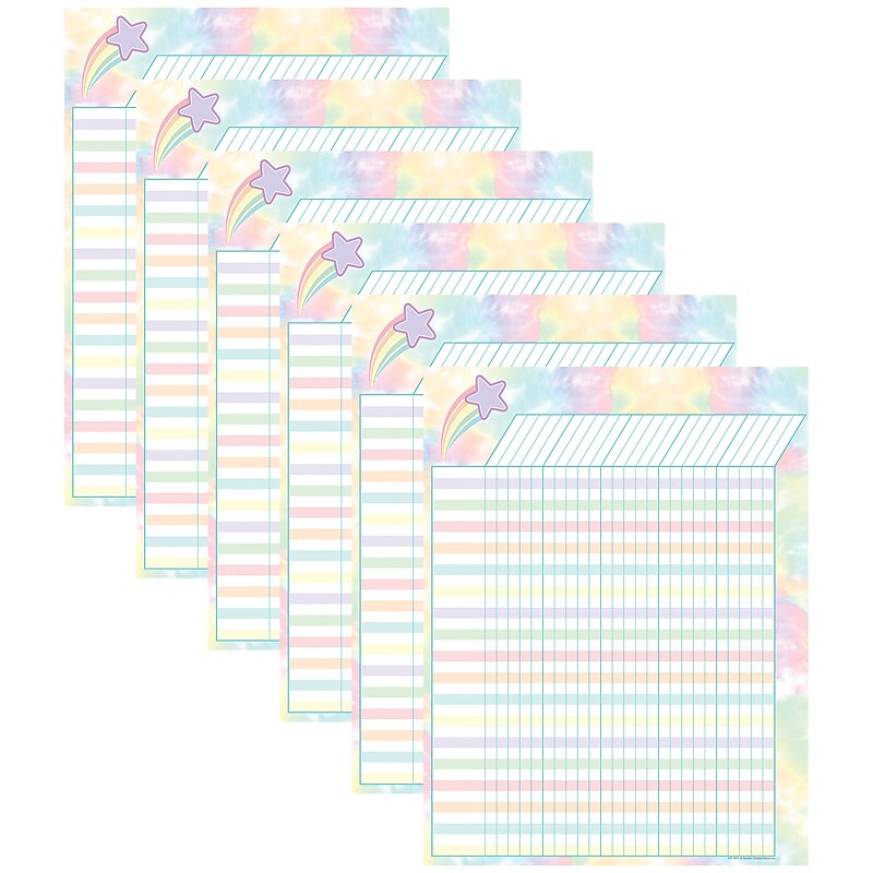 Teacher Created Resources Pastel Pop Incentive Chart, 6/Bundle (TCR7475-6) image 1