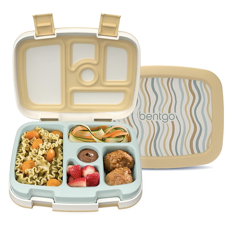 bentgo Whimsy & Wonder Kids Bento Box, 5-Compartment, Wavy, 19.2 oz. (BGKDPT-WAV) image 1