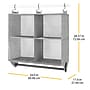 Whitmor 4-Section Fabric Closet Organizer with Built-in Chrome Garment Rod, Gray (5455-10199)~#|#~4AAFF212-BD60-4969-A520E8B0F3BB2AC6_sc7