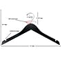 Nahanco 17" Flat Wood Dress Hanger With Notches, Black, 100/Box (8217CHNOBAR)~#|#~4AB02C1B-E9A1-4F6D-AA395EC4CA2C2CC5_sc7