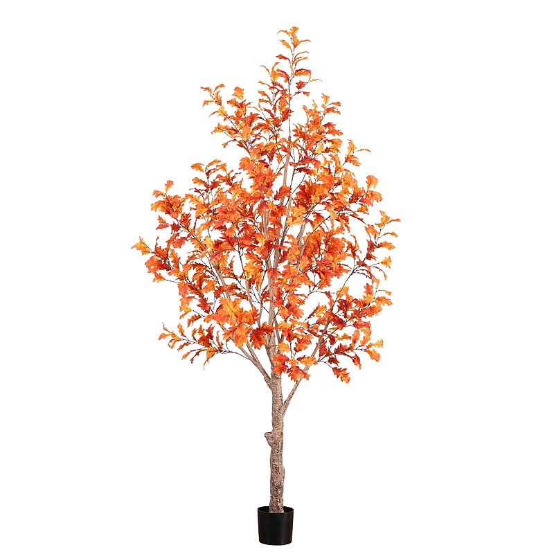 Nearly Natural 9' Autumn Oak Artificial Fall Tree (T4810) image 1