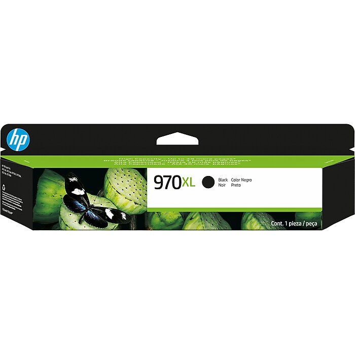 HP 970XL Black High Yield Ink Cartridge, Prints Up to 9,200 Pages