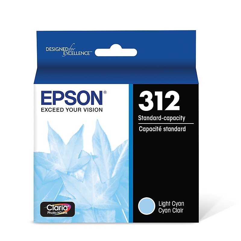 Epson T312 Light Cyan Standard Yield Ink Cartridge image 1