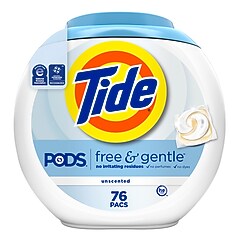 Tide PODS Free & Gentle HE Laundry Detergent Capsules, 83 oz., 112