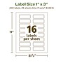 Avery EcoFriendly Laser/Inkjet Rectangle Multipurpose Labels, 1" x 3", White, 400/Pack (94224)~#|#~4AC85FCC-5A60-41AF-9EDF6A20AA608DAC_sc7
