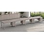 Boss Office Products Simple System 66"W Office Desk with Pedestal, Driftwood, 4/Set (SGSD010-102)~#|#~4AD2DE7E-5DAF-4E85-8E85F8485AC45A9A_sc7
