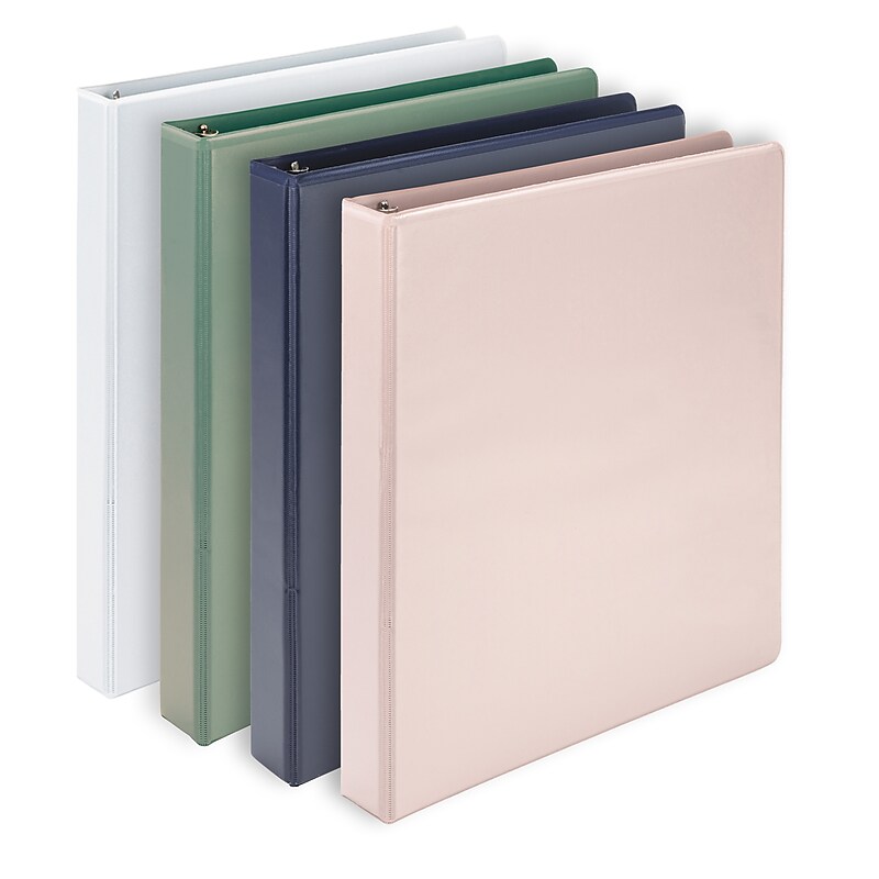 Samsill Earth's Choice Plant-Based 1" View Durable Binders, D-Ring, Boho Assortment, 4/Pack (MP46939) image 1
