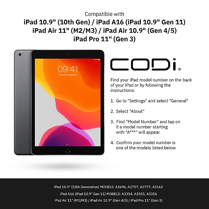 CODi Bluetooth Keyboard Case for iPad 10.9