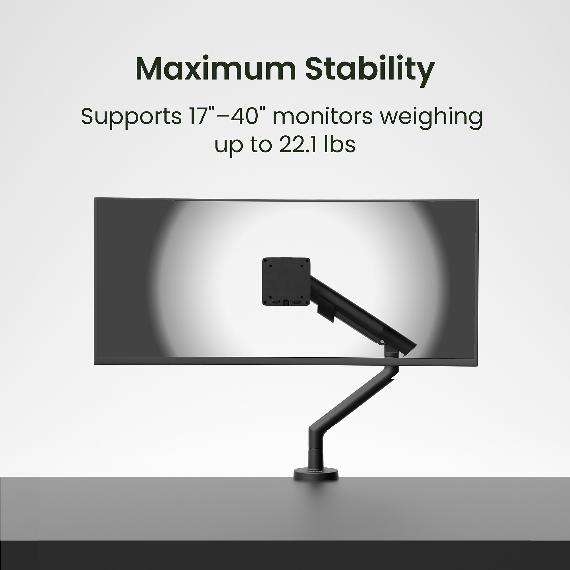 Kanto DM1 Single Monitor Desktop Mount for 17” – 40” Displays, Up to 22 lbs, Black Sansujyuku sansujyuku.com