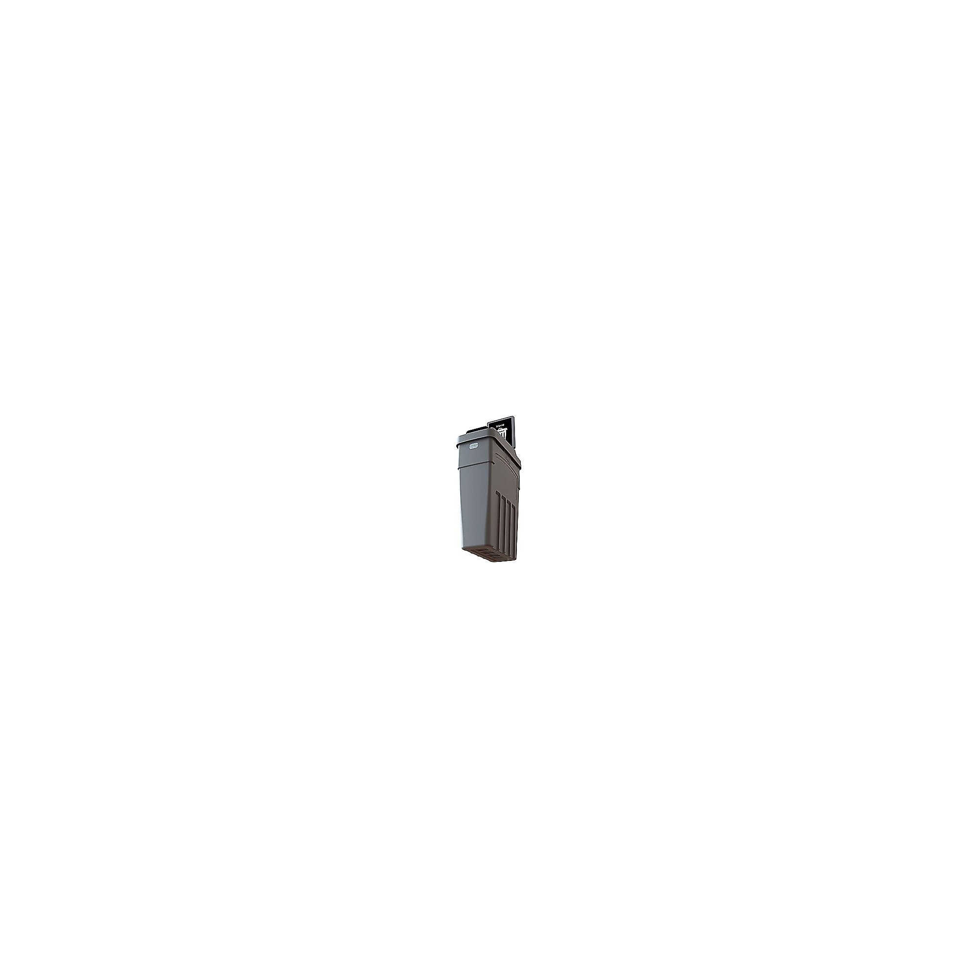 CleanRiver LeanStream Plastic Trash Can, 23 Gallon, Gray (LS1B-002) Sansujyuku sansujyuku.com