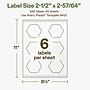 Avery Hemp Hexagon Laser/Inkjet Multipurpose Labels, 2-1/2" x 2-57/64", Off-White (240/Box)~#|#~4ADCC247-8FED-468A-B652F64BA57A6E12_sc7