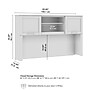 Bush Home Somerset 60" W Desk Hutch, Storage Shelves for Office Desk, Hansen Cherry (WC81731)~#|#~4ADDAEB3-6542-439B-A7B38128F42A10D5_sc7
