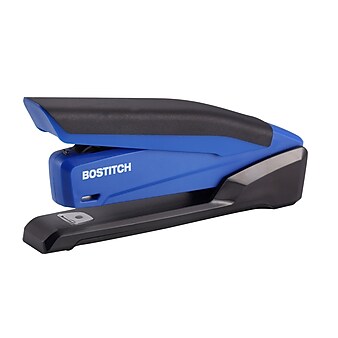 Bostitch InPower Spring-Powered Desktop Stapler, 20-Sheet, Blue/Black (1122)