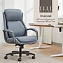 Elle Decor Rivendell AIR Lumbar Ergonomic Vegan Leather Swivel Executive Chair, Blue (60124-BLU)~#|#~4AE23FB6-93DA-4827-AB847E765282975D_sc7