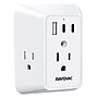 RAYOVAC 3-Outlet 3-USB Port Surge Protector Wall Tap, 540 Joules, White (SS-Q901)~#|#~4AEA2188-BA73-4495-BA503C96E7EBA77F_sc7