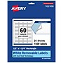 Avery Laser/Inkjet Multipurpose Rectangle Labels, 0.5" x 1.75", White, 1500 Labels/Pack (94204)~#|#~4AEBB2F1-2D8F-4810-891A6A72D74626DA_sc7
