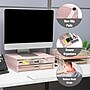 Mind Reader Two-Tier Monitor Stand Laptop Riser, Up to 30 lbs., Pink (2TDMESHY-PNK)~#|#~4AEE1E2E-8731-4591-84F219C6138A3C0A_sc7
