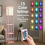 Simple Designs Etagere Organizer 62.5" Floor Lamp with Rectangular Shade, Light Pink (LF1014-LPK-CCLB)~#|#~4AEF959B-D769-47BA-81E65A087F083390_sc7