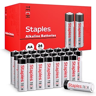 Staples TECH AAA/AA Alkaline Battery, 48 Pack (ST63257-CC) | Staples