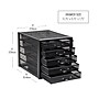 Mind Reader 5-Compartment Metal Mesh File Storage Drawers, Black (5CABMESH-BLK)~#|#~4AF3460A-8669-4FDC-B7B3B4A79459D856_sc7