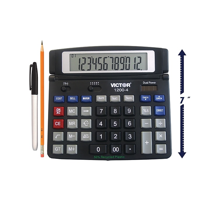 Victor Technology Professional 12-Digit Battery/Solar Victor Technology Professional 12-Digit Battery/Solar