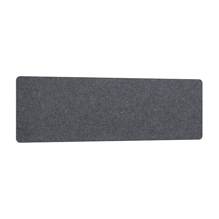 Grey fabric tackboard swatch with rounded corners