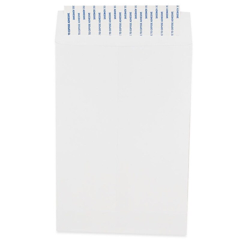 JAM Paper Self Seal Booklet Envelope 6 1/2" x 9 1/2", White, 50/Pack (356828778b) image 1