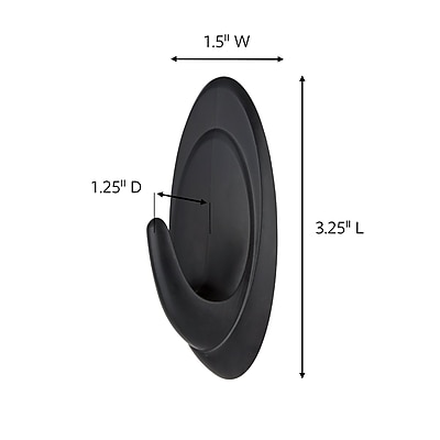 Command Terrassenhaken – 2 Haken, Medium, Schiefer-Farbe, Für Außenbereich, 1,4 Kg Tragkraft