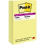 Post-it Super Sticky Notes, 4" x 6", Canary Collection, Lined, 90 Sheet/Pad, 5 Pads/Pack (6605SSCY)~#|#~4AFE1867-7707-4C09-B8BDFE36F26C7B07_sc7