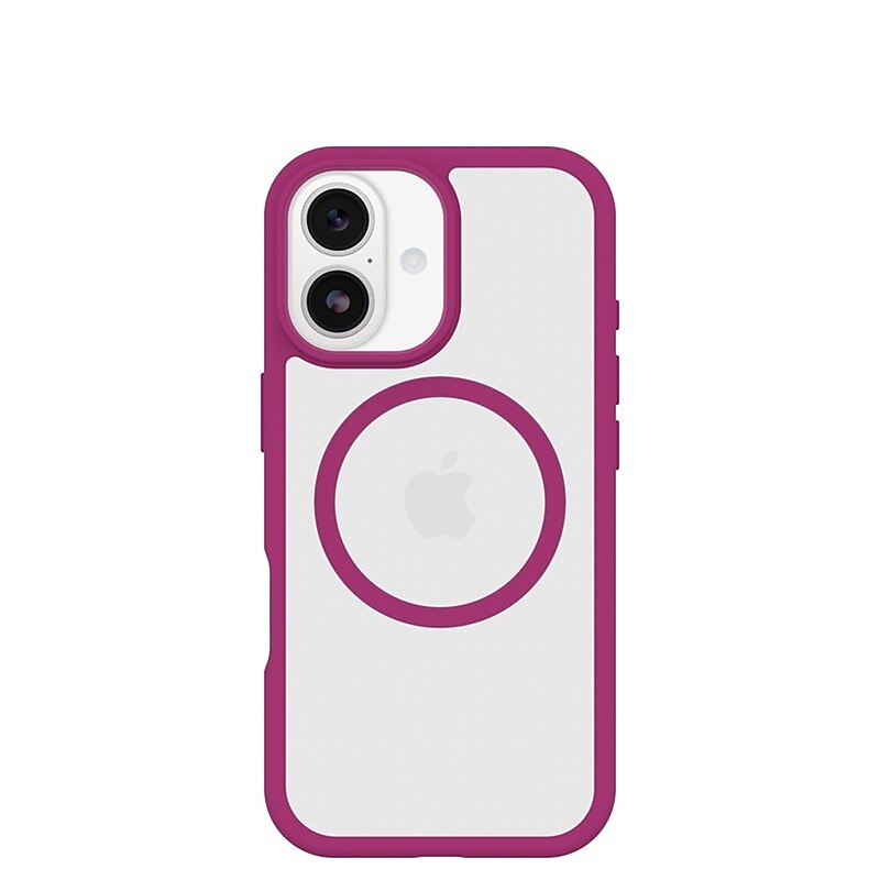 OtterBox React Series MagSafe Phone Case for iPhone 17, Shock Absorbing, Pink Awakening (Clear) (77-98594) image 1