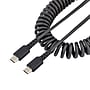 StarTech.com 3.3ft USB-C Heavy Duty Coiled Cable, Male to Male, Charge/Sync, Black (R2CCC-1M-USB-CABLE)~#|#~4B06A39C-845D-46A0-91E96E50FD440C82_sc7