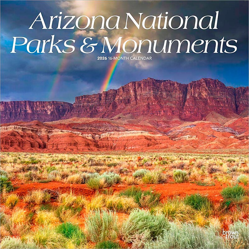 2026 BrownTrout Arizona National Parks & Monuments 12" x 12" Monthly Wall Calendar (9798330702138) image 1