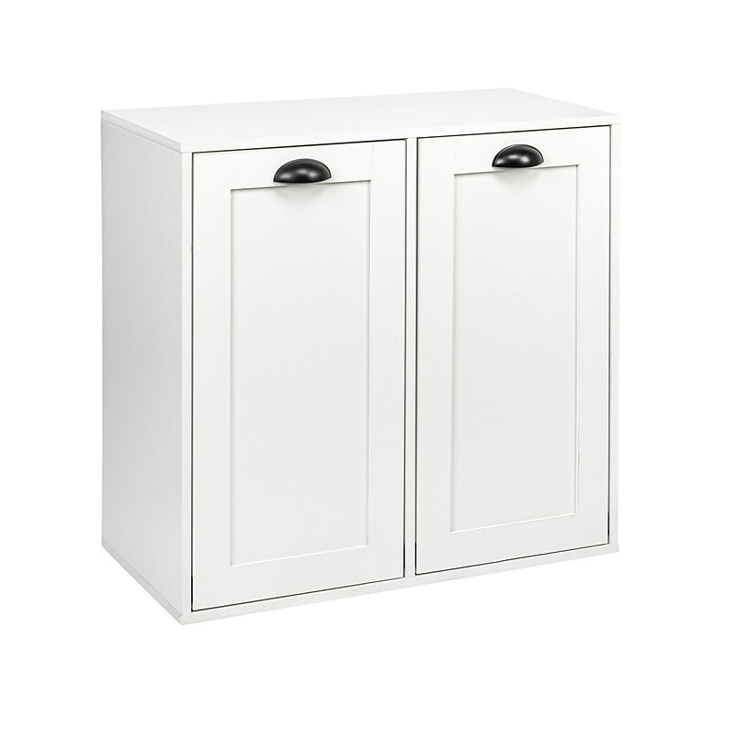 Household Essentials Tilt-Out Laundry Sorter Cabinet, White (HE1128) image 1