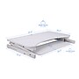 Rocelco 37.5" Height Adjustable Standing Desk Converter, Sit Stand Up Retractable Keyboard Riser, White (R DADRW)~#|#~4B12D052-3465-492B-B44E52EFBBEB6AD0_sc7