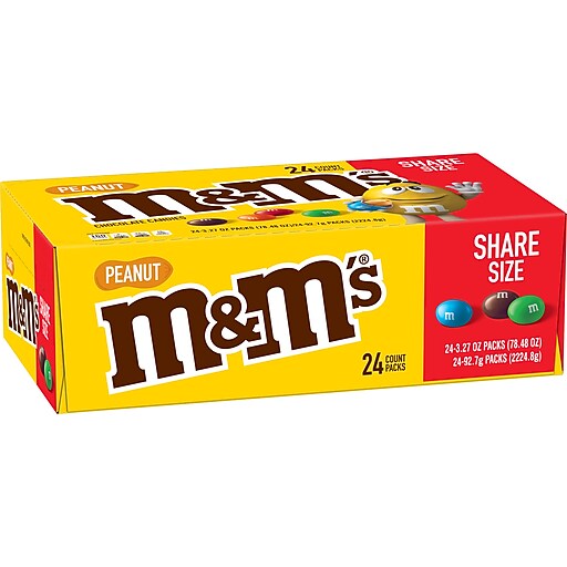 M&M'S Peanut Chocolate Candy 5.3-Ounce Bag (Pack of 12)