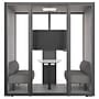 Uncaged Ergonomics Modular Acoustic Office Pod with Ventilation, Lighting and Power, Medium, Black (POD-M-Black)~#|#~4B326906-8F50-4D30-A48902D134BAFB5E_sc7