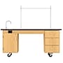 Diversified Woodcrafts Oak Wood ADA Compatible Mobile Lab Station (4352K)~#|#~4B36441D-42BC-419E-8590803ABA8794C4_sc7
